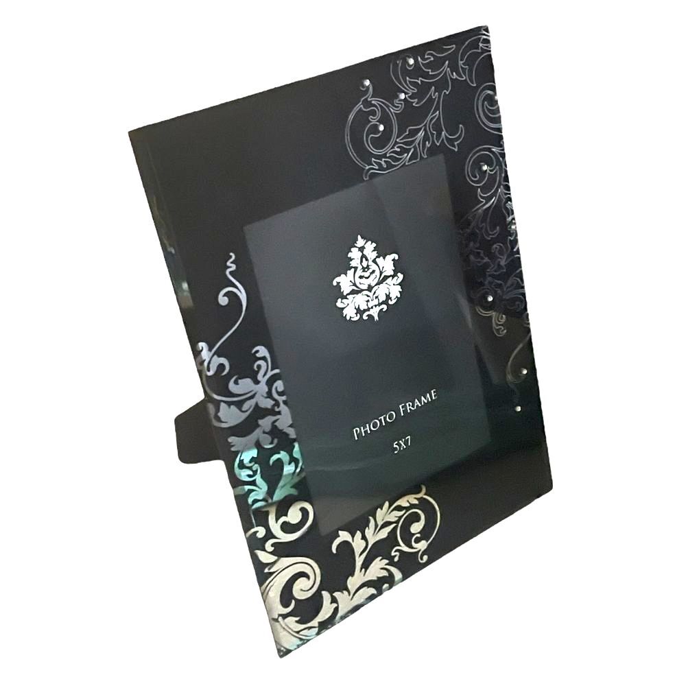 Black Mirror Scroll 5x7 Photo Frame